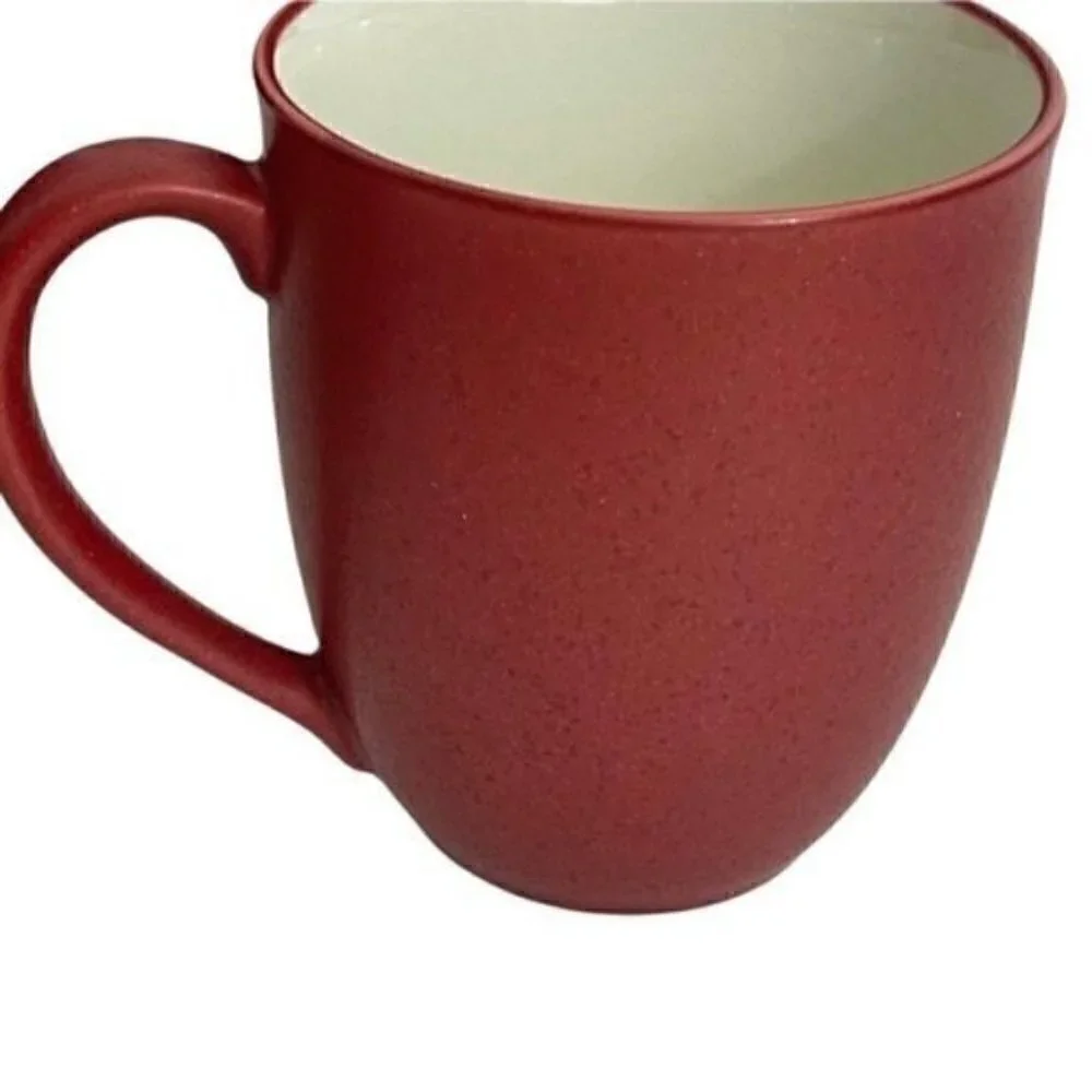 Noritake Colorwave Raspberry Stoneware 12 Oz Mugs - Set Of 4 # 8045Y